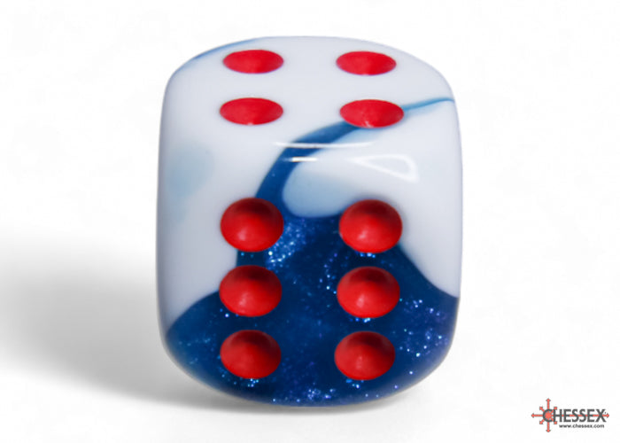 Chessex Gemini Astral Blue-White/red 16mm D6 (12 Dice)