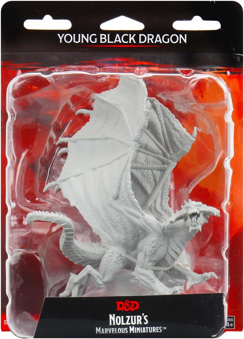 D&D Nolzur's Marvelous Miniatures: Unpainted Minis- Wave 8- Young Black Dragon
