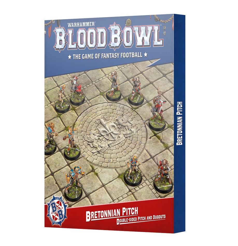 Warhammer: Blood Bowl - Bretonnian Pitch: Double-Sided Pitch and Dugouts