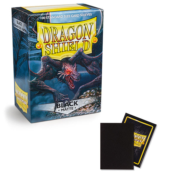 Dragon Shield Sleeves: Standard Matte Black 100CT