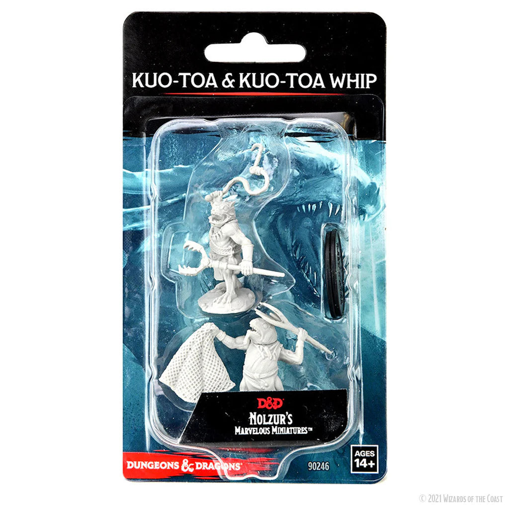 D&D Nolzur's Marvelous Miniatures: Unpainted Minis- Wave 14- Kuo-Toa & Kuo-Toa Whip
