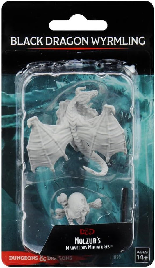 D&D Nolzur's Marvelous Miniatures: Unpainted Minis- Wave 10- Black Dragon Wyrmling