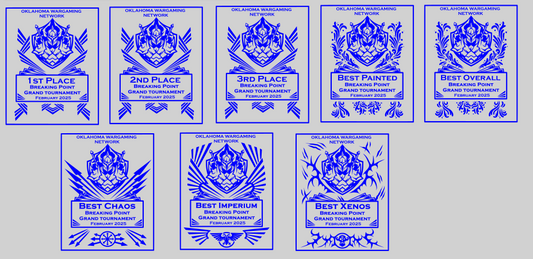 Custom Warhammer tournament plaque order