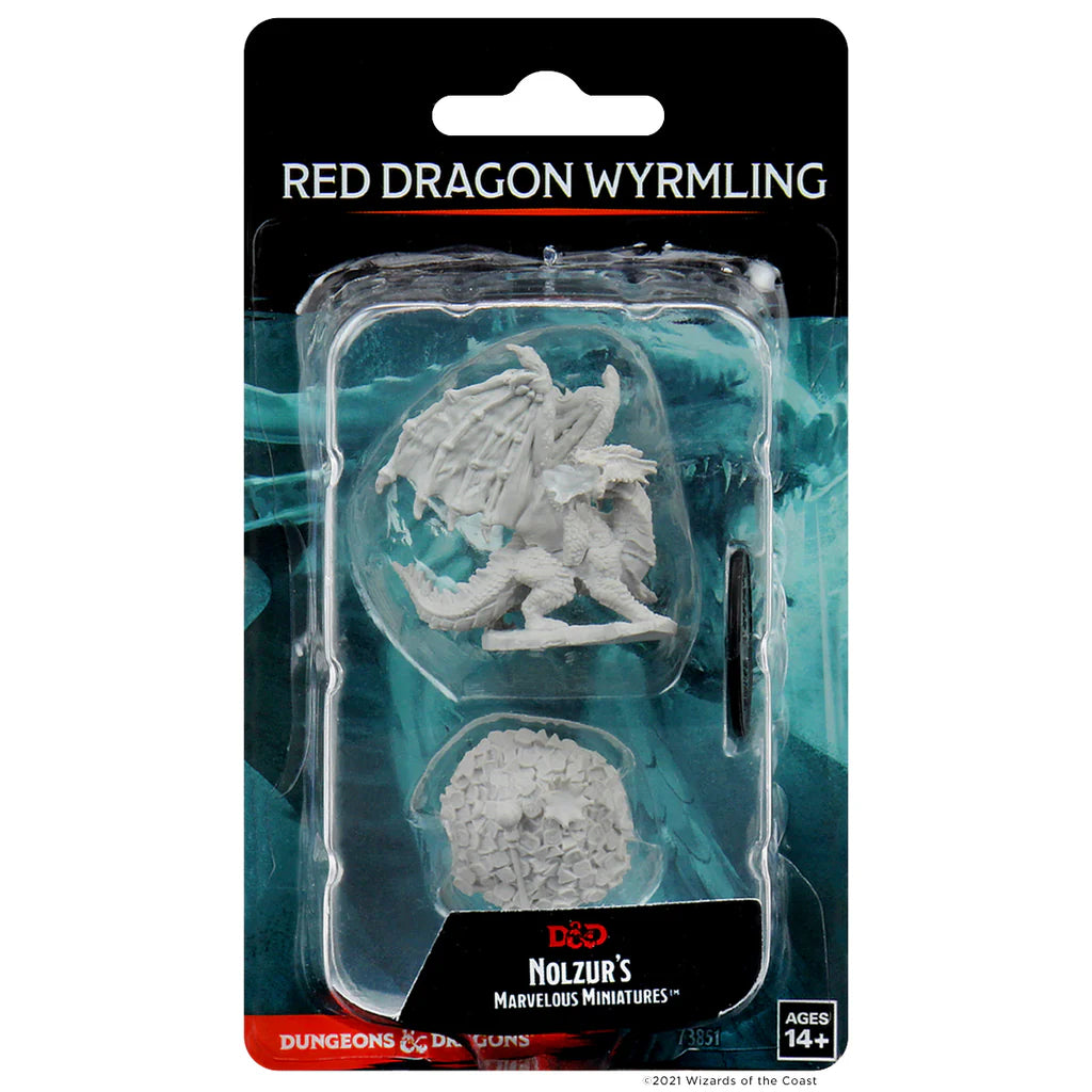D&D Nolzur's Marvelous Miniatures: Unpainted Minis- Wave 10- Red Dragon Wyrmling