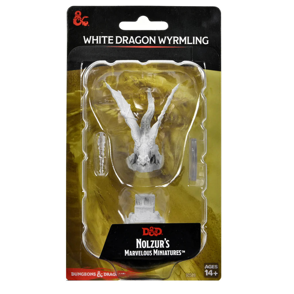 D&D Nolzur's Marvelous Miniatures: Unpainted Minis- Wave 19- White Dragon Wyrmling